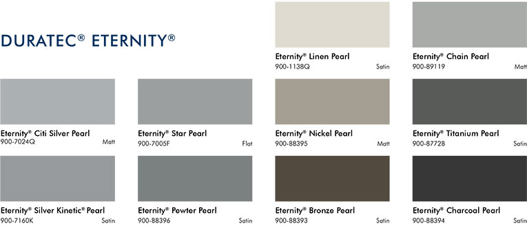 Dulux Duralloy Powder Coat Colour Chart