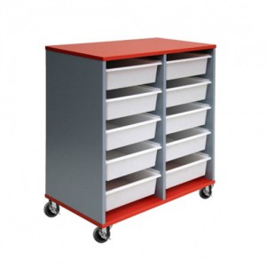 10 Mobile Tote Box Melamine Trolley