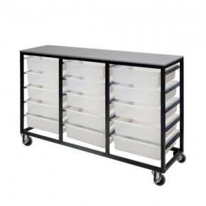 15 Mobile Tote Box Metal Trolley