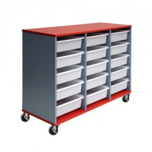 15 Mobile Tote Box Melamine Trolley