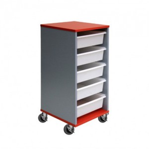 5 Mobile Tote Box Melamine Trolley