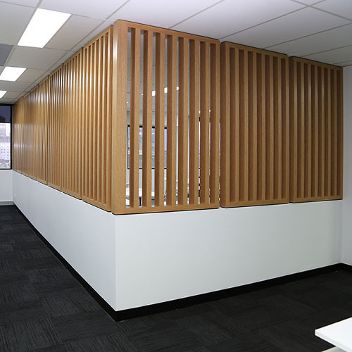 Timber Look Slat Wall Room Dividers For The Office Sb Furniture - Vertical Wood Slat Partition Wall